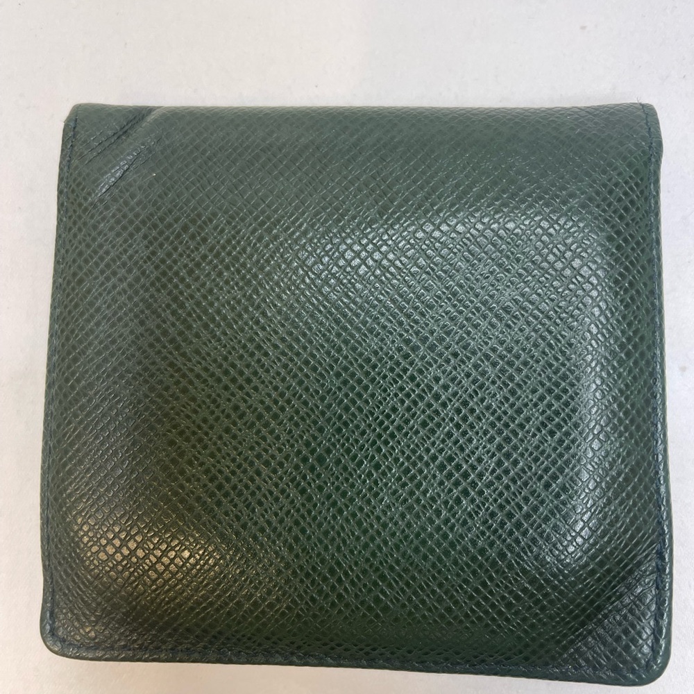 Louis Vuitton Vintage EPI Green Taiga Leather Bifold Wallet Unisex 4" Γ 3.5" - Picture 3 of 13